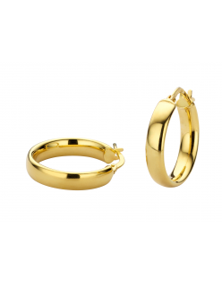 40-00V15 gouden oorringen met een zilveren kern van het merk Flory