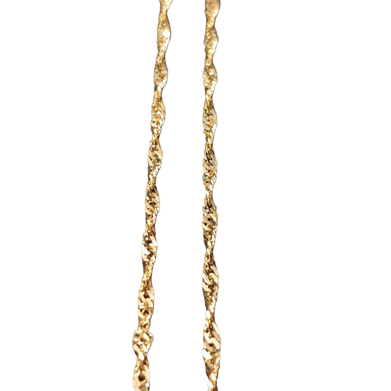 De gouden ketting met modelnummer 0002898 is een elegante 14kt gouden halsketting uit de categorie sieraden. Kenmerkend door zijn glans, diepte van 1,4 mm, gewicht van 1,7 gram, en lengte van 450 mm. Perfect op de huid voor dagelijks gebruik of om een verfijnde touch aan uw avondkleding te geven.
