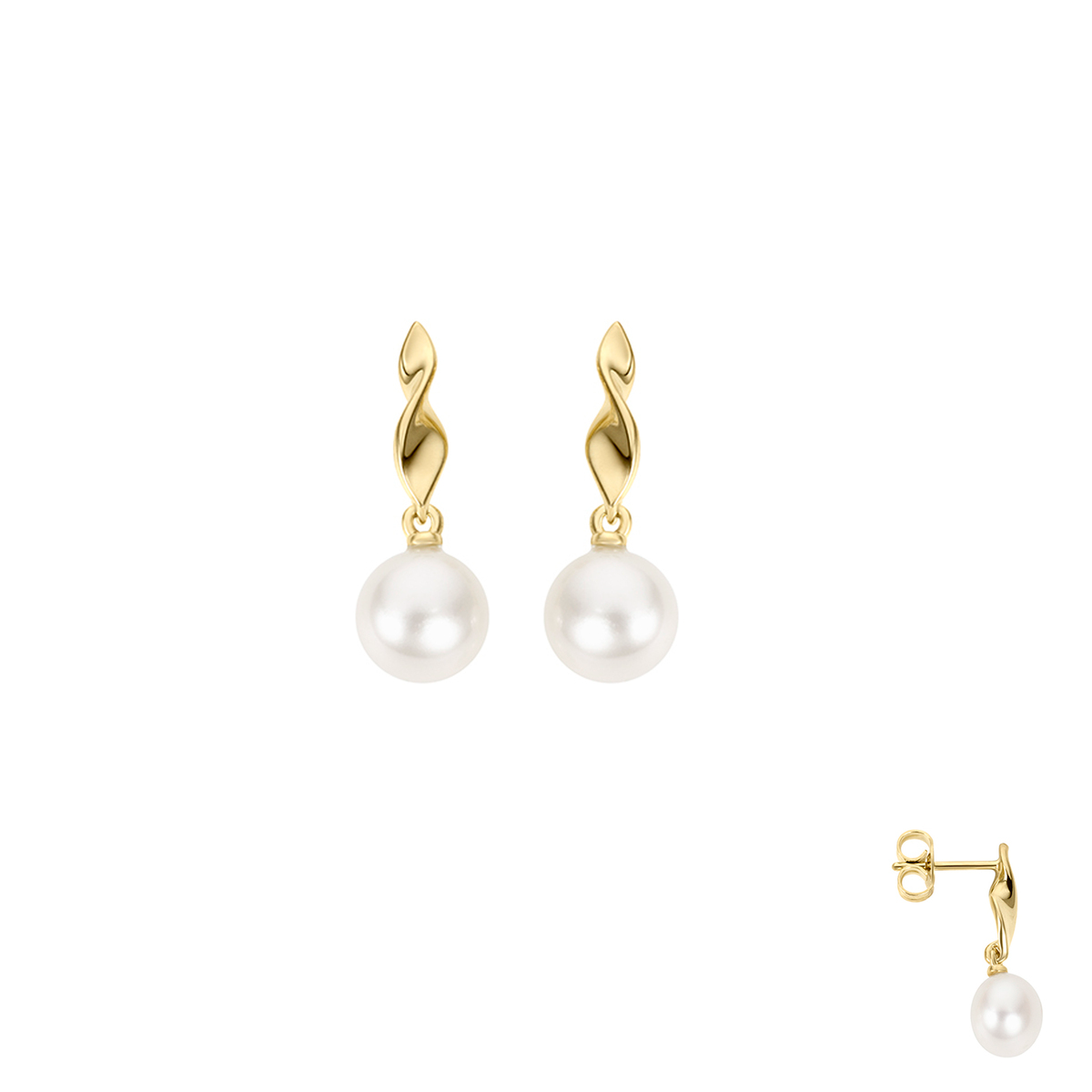 Oorslingers geel goud met ZP