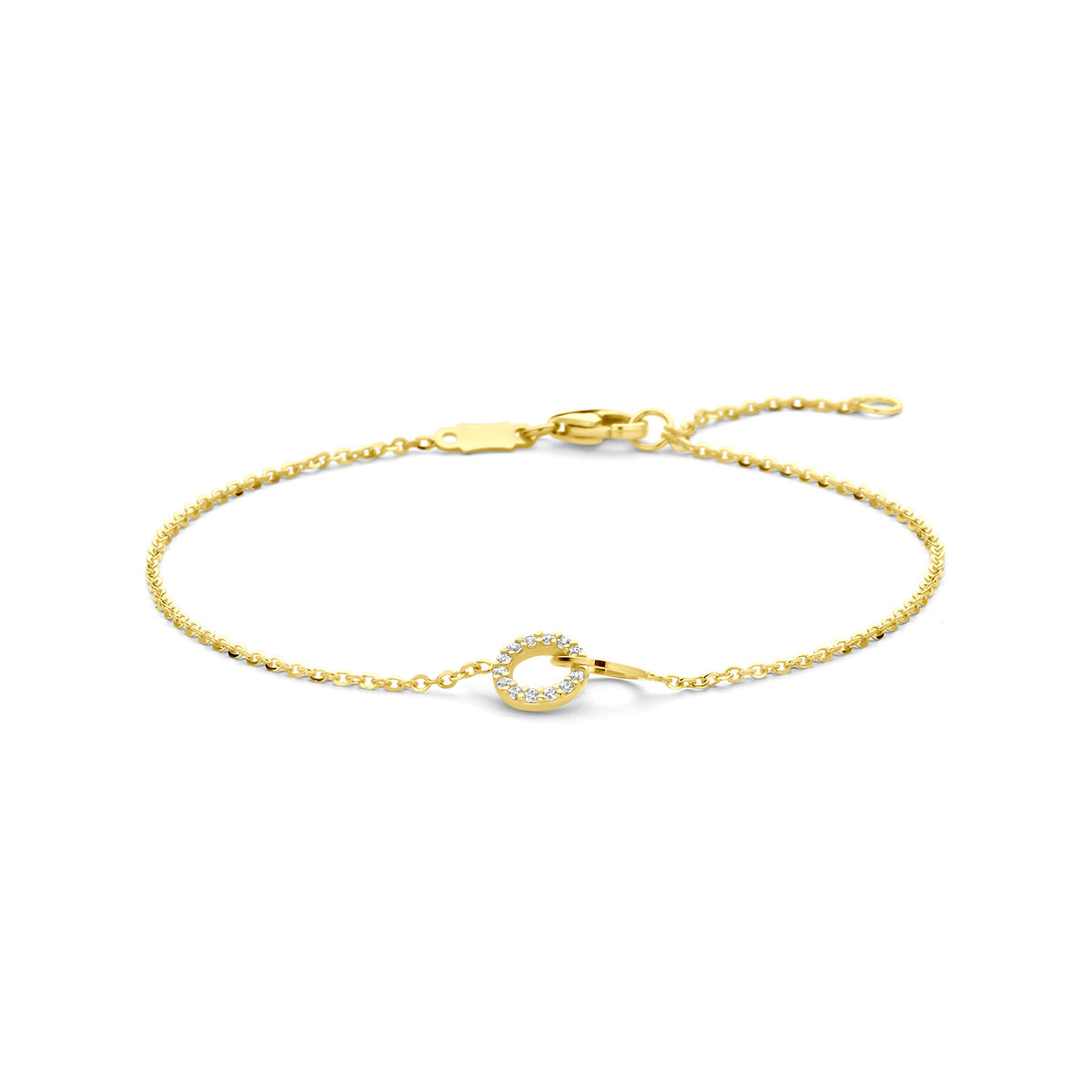 14krt gouden armband met zirkonia