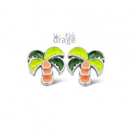 K1768 Oorringen palmboom groen 