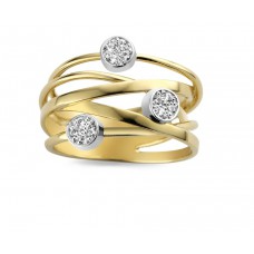 De Ring 18kt met zirconia. Dit juweel kan ook gemaakt worden met oud goud. Geef 10.9 gr 18 kt oud goud en betaal enkel het maakloon van 672&euro;