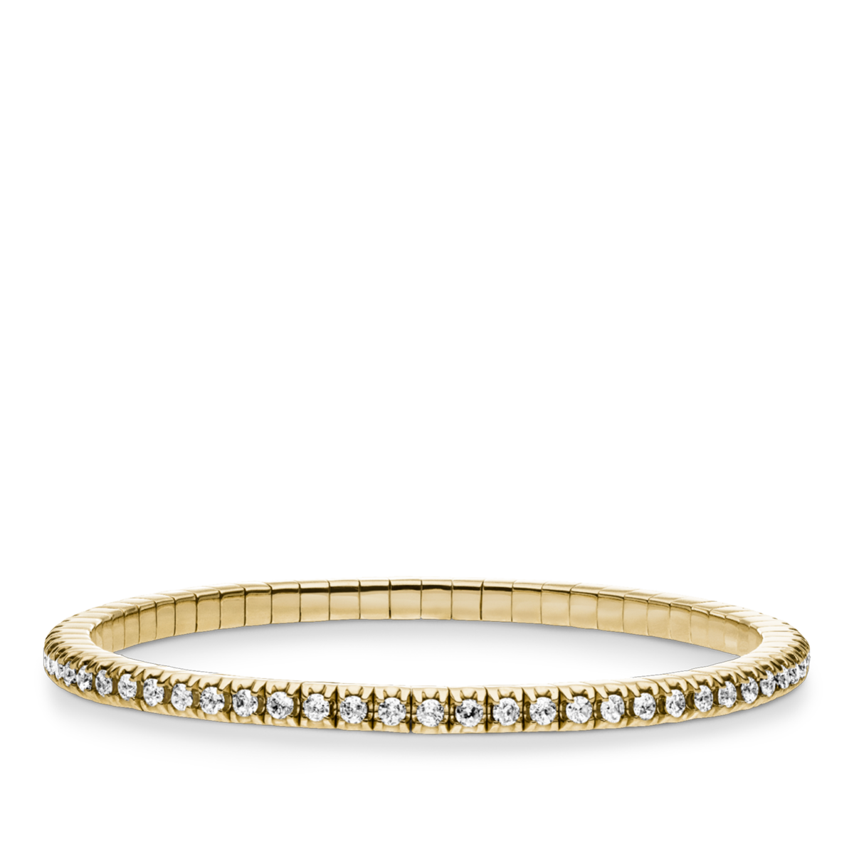 The Dazzling Flex Bracelet 2.3 mm Selected is a real eye-cather. Zirkonia's strung together in a circle sparkle from every angle.
Whether worn individually or combined in multiple rows, the luxurious bracelets are an absolute must-have. The precious pieces of jewelry can also be perfectly complemented with the matching rings, and together they create an unforgettable highlight.