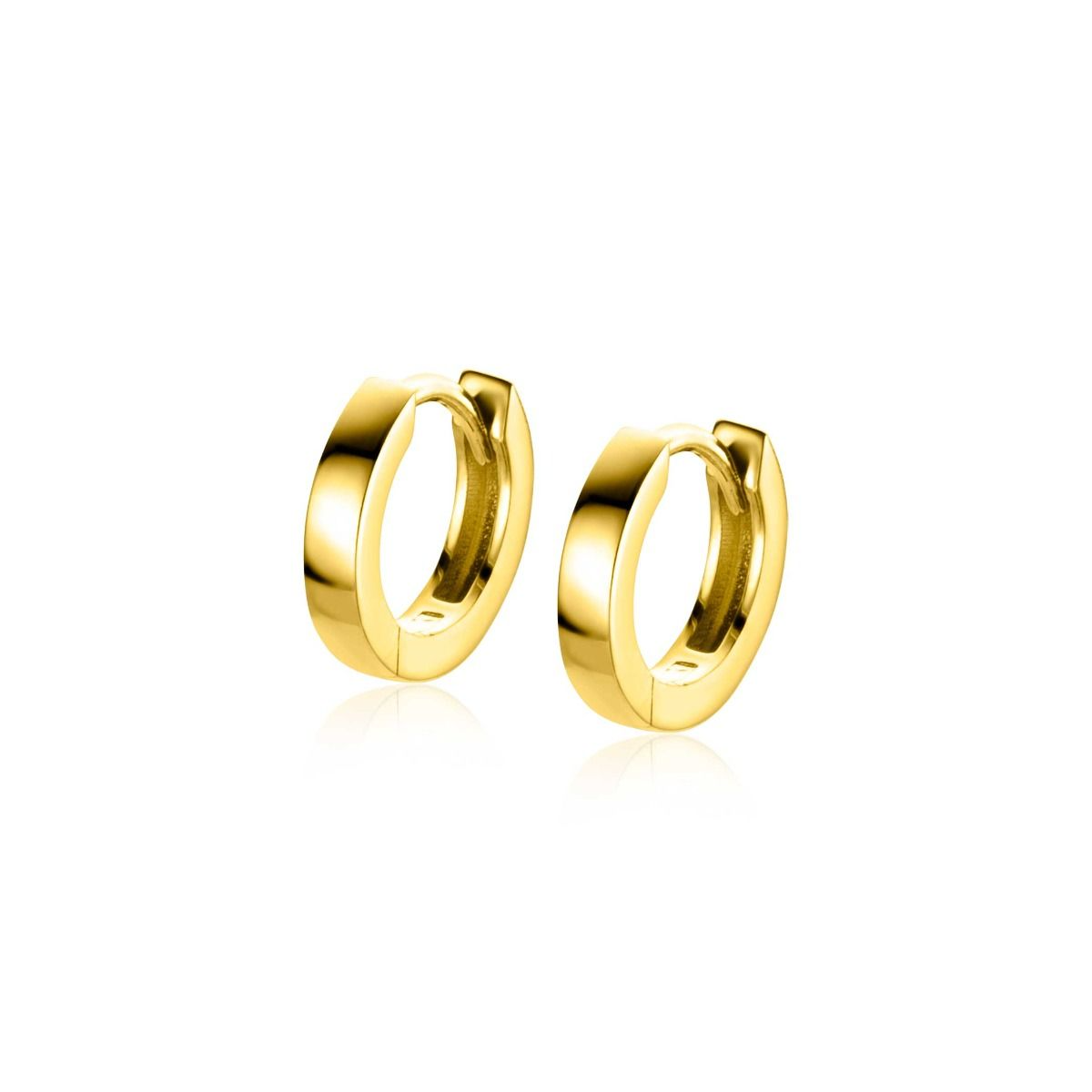 ZINZI Gold 14 karaat gouden oorringen 11mm. Met luxe scharniersluiting. Grootte 11mm met een 2mm brede vierkante buis. Vervaardigd van geheel 14 karaat goud (585).