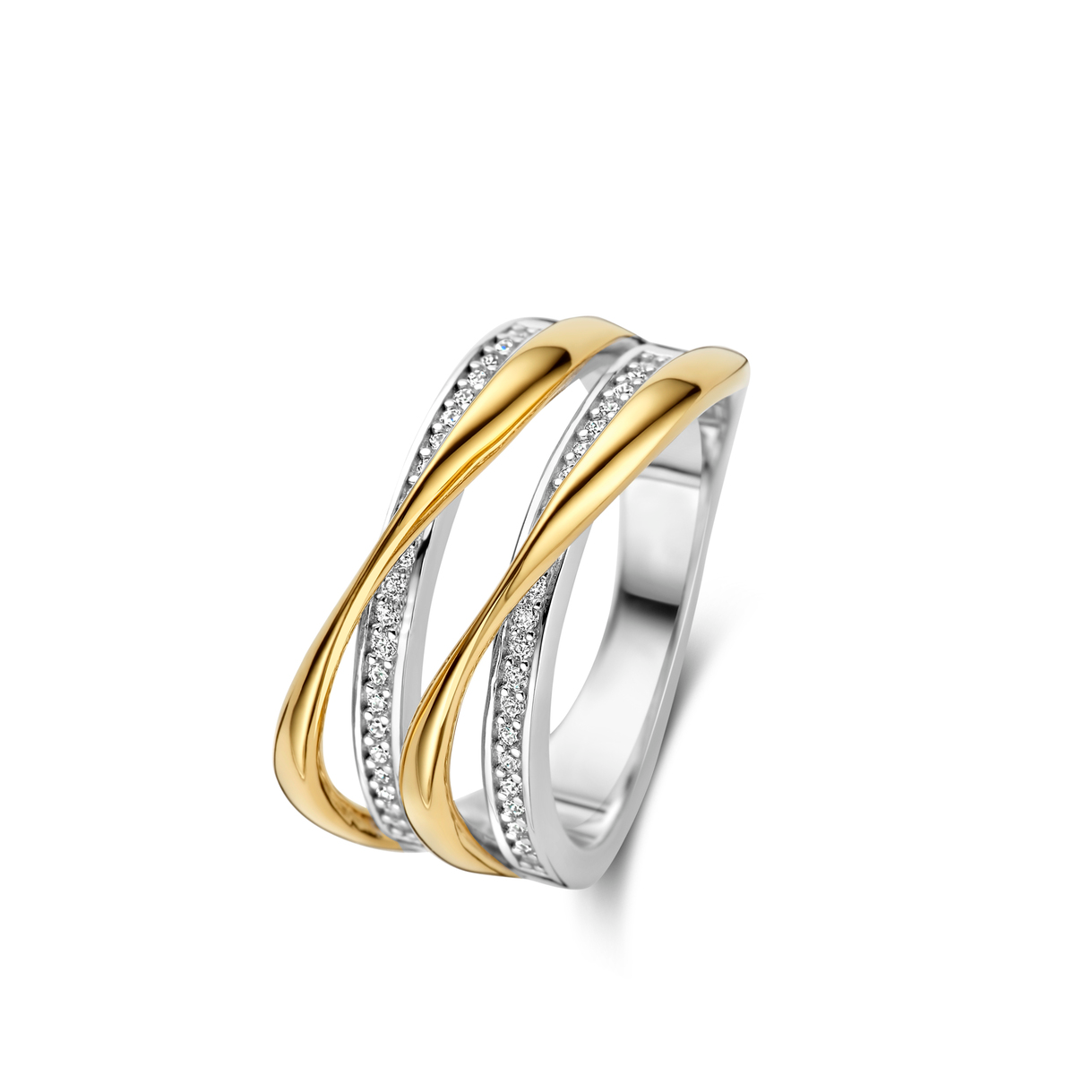 De Naiomy Bicolor Zilveren Ring, model N4H51/58, is een verfijnde ring, vervaardigd uit 925 sterling zilver. Deze elegante ring combineert gouden en zilveren kleuren. Verkrijgbaar in verschillende maten. Draag deze veelzijdige ring dagelijks of combineer het met andere sieraden voor een stijlvolle avondlook.