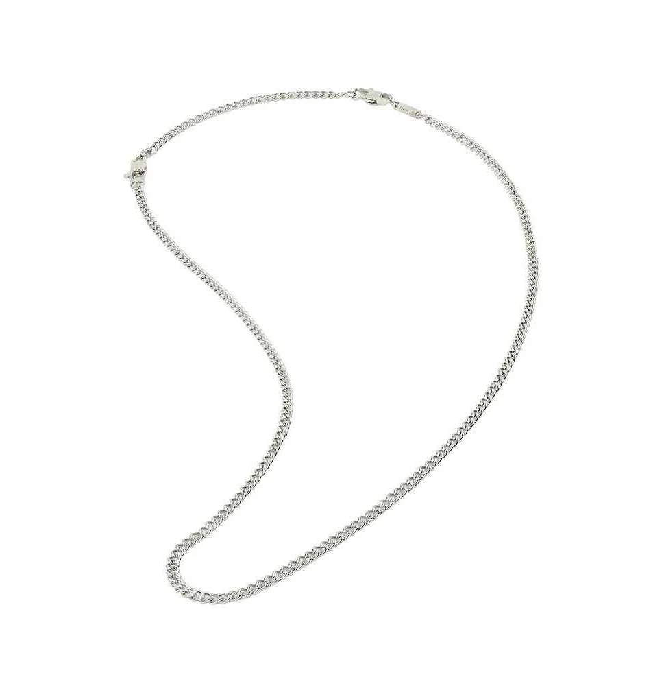 Karthago Silver (3mm cubaanse schakel) halsketting van het merk Gemini.
De lengte is 54+10 cm.