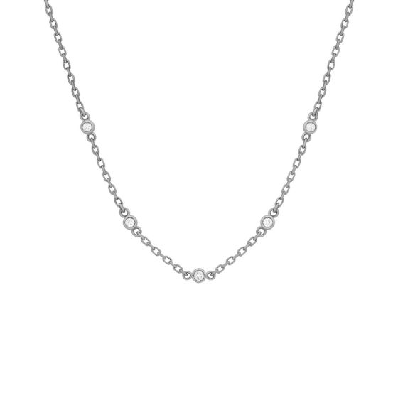zilveren collier, CORA Zirconia Silver