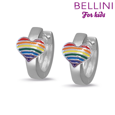 Bellini oorringen hart regenboog