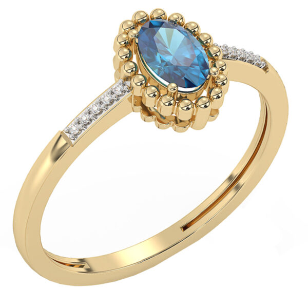 London Blauwe Topaas Ring