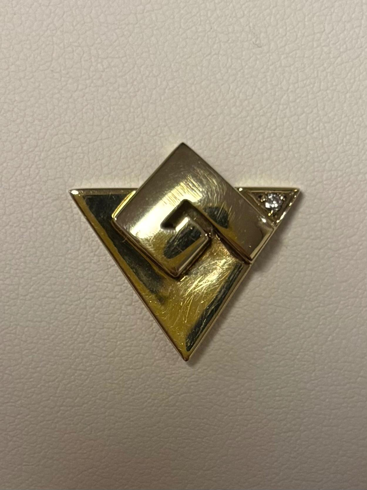 Gouden hanger met diamant briljant geslepen