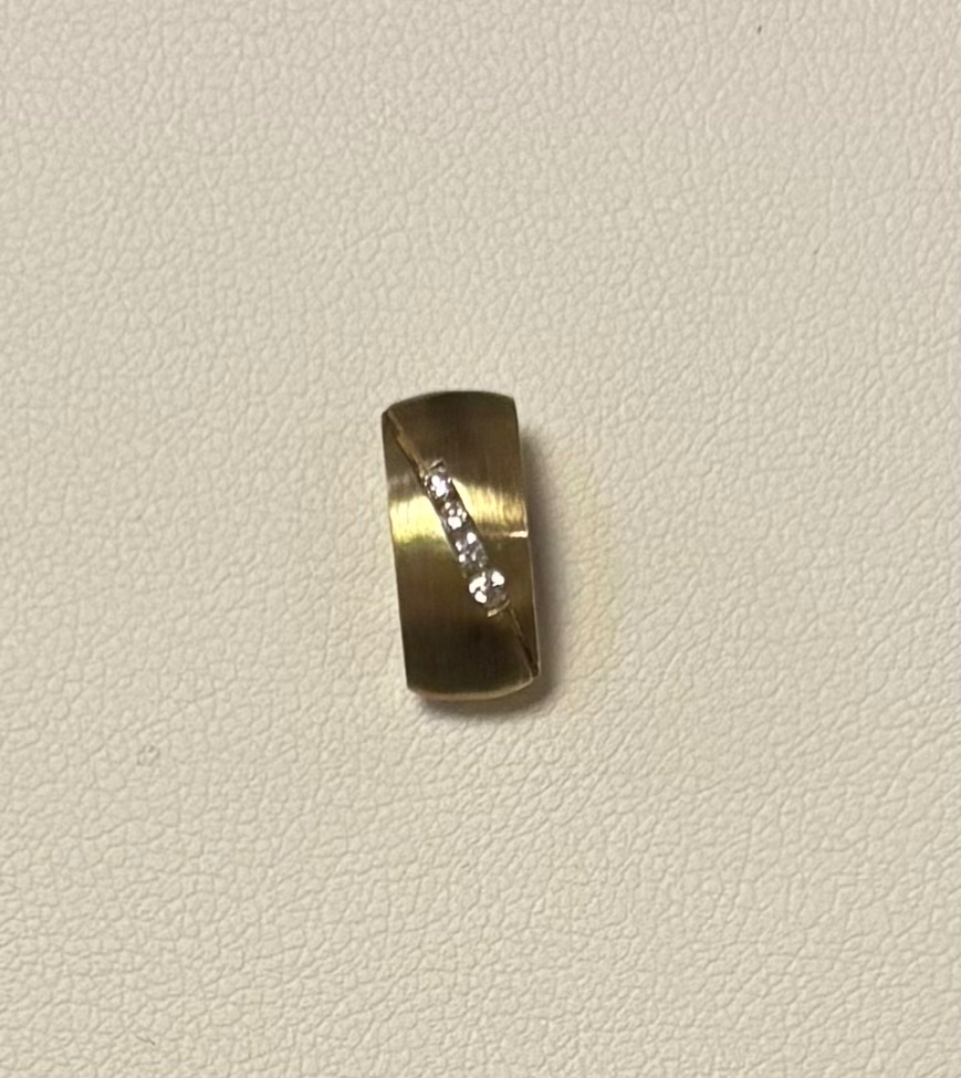 Gouden hanger diamant 