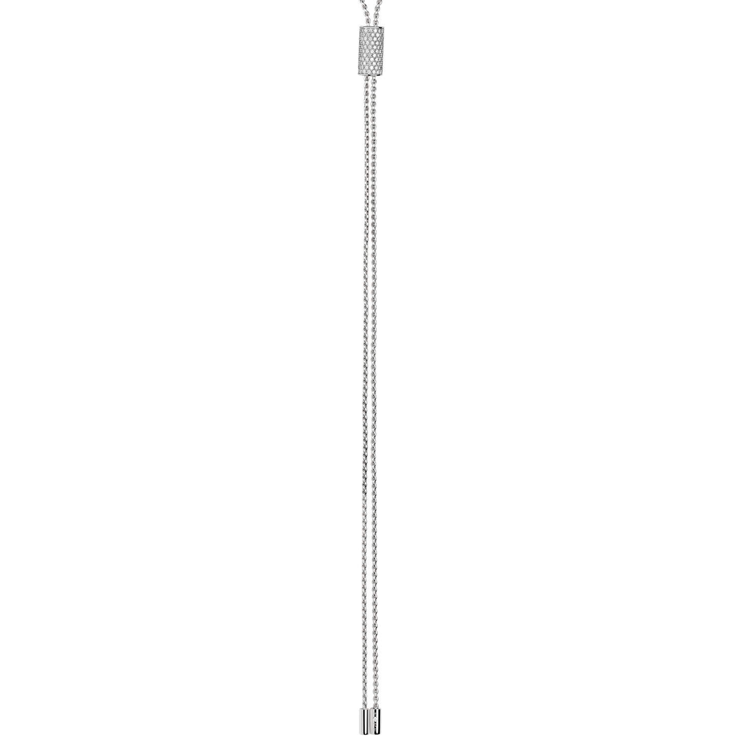 De Fope Aria slider collier in witgoud met diamant pav&eacute;, modelnummer 89503CX_BB_B_BBX_090, is een verfijnde halsketting die elegantie uitstraalt. Deze ketting, in de categorie juwelen, past perfect bij zowel formele als informele gelegenheden. Draag het als een opvallend statement stuk of combineer subtiel met andere juwelen voor een gelaagde look.