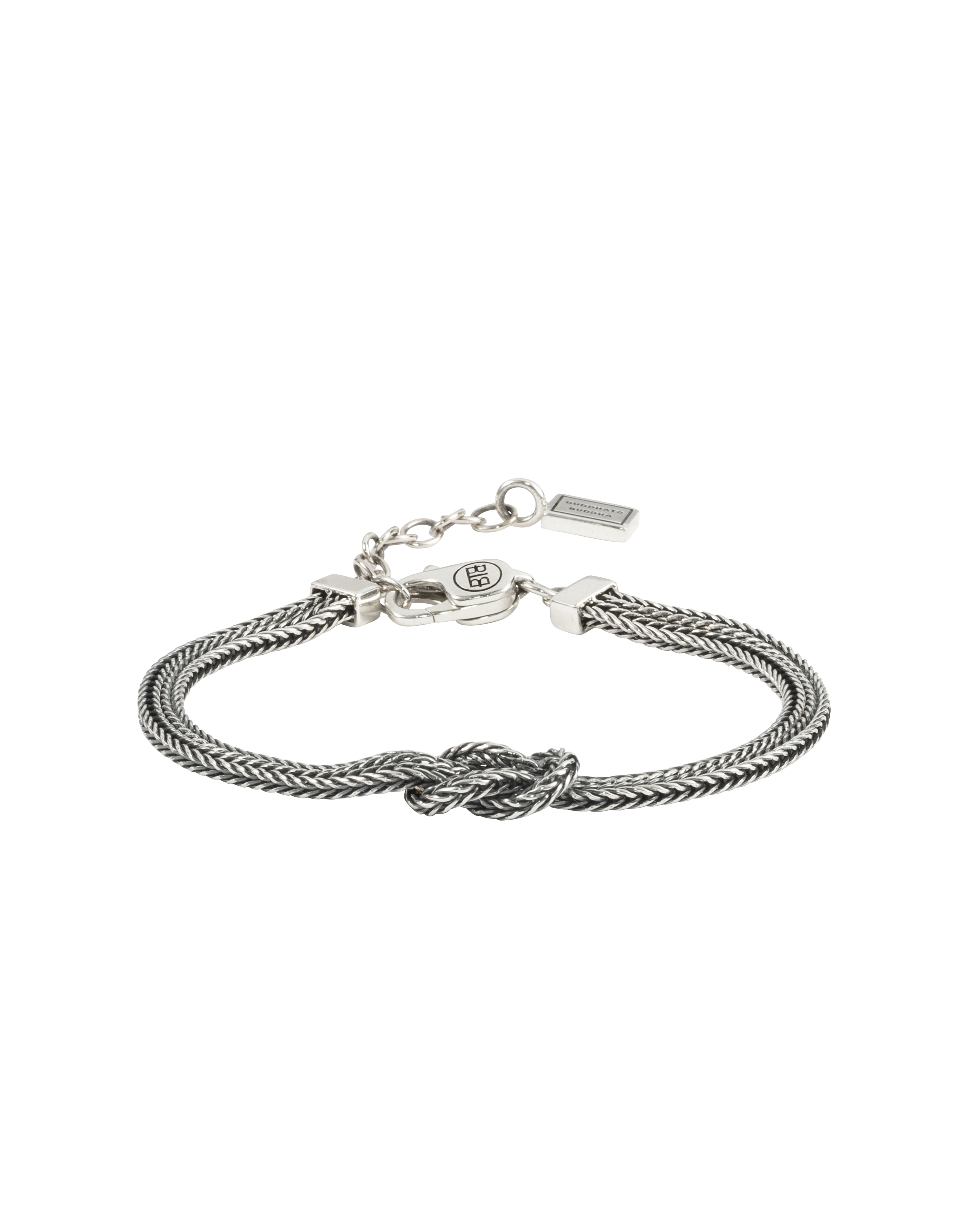 Buddha to Buddha - Zilveren armband Barbara Mini Knot, 16 tot 19cm verstelbare lengte, J216 - 001J012160190