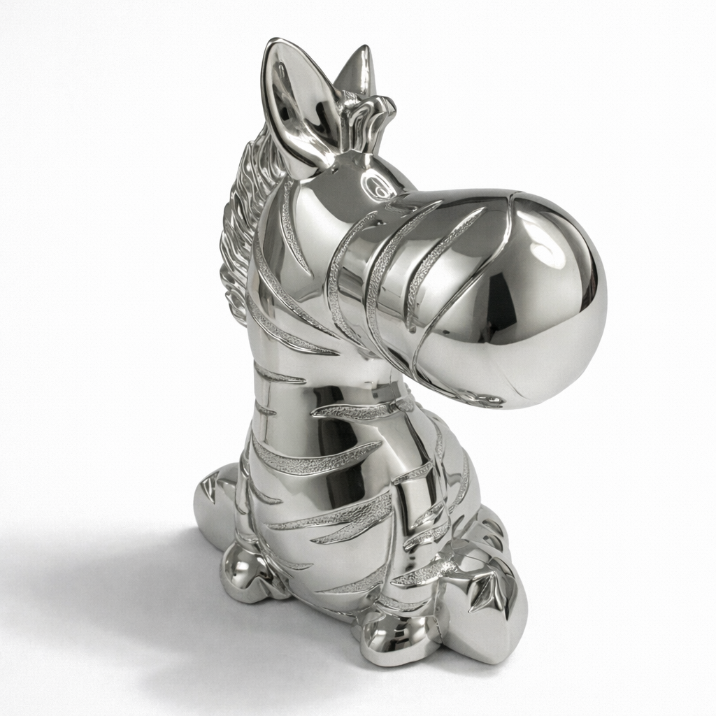 Zilverstad Spaarpot Zebra Verzilverd | 6011060