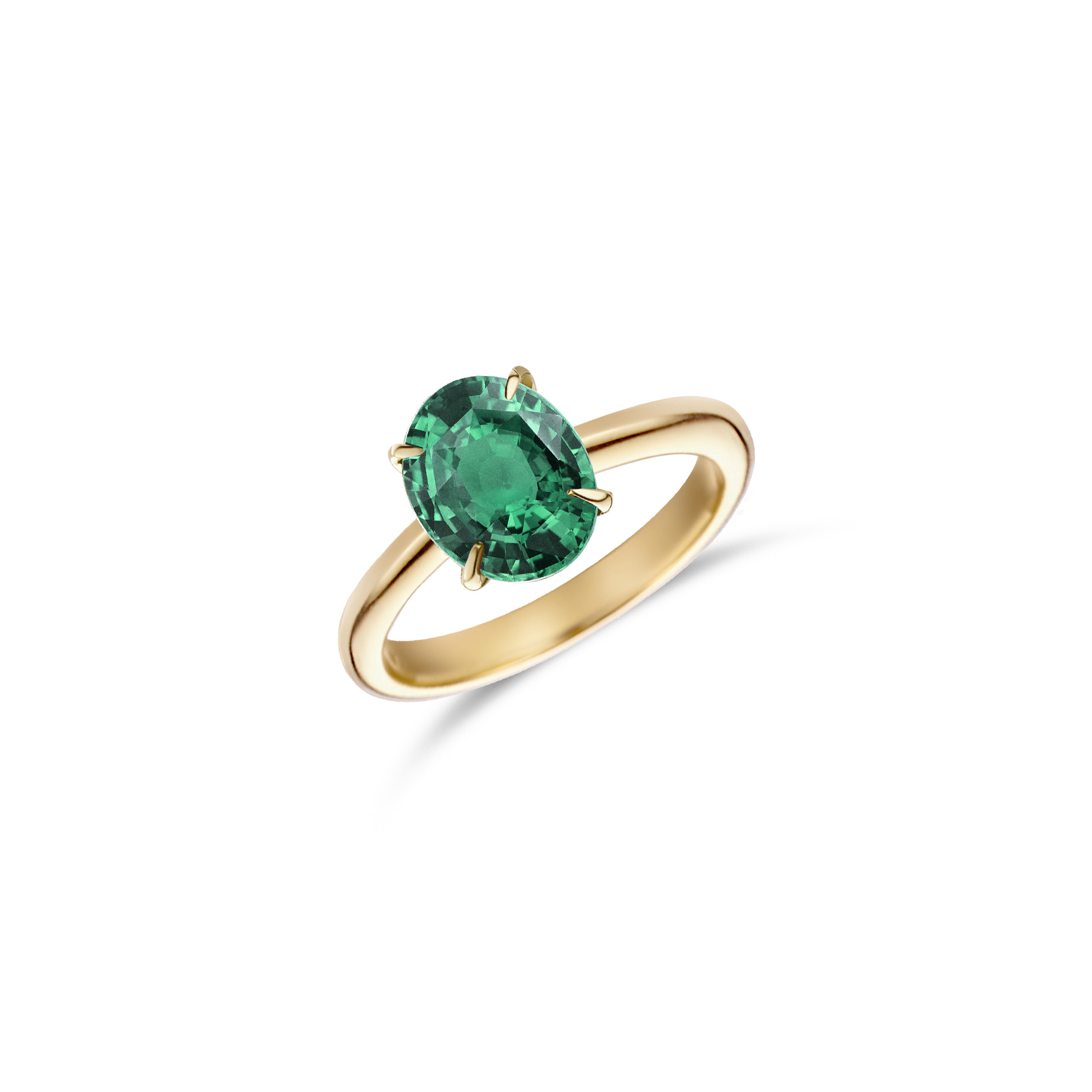 ROMANCE BY R&C 18KT ROSEGOUDEN RING CUBA  GROENE TOURMALIJN