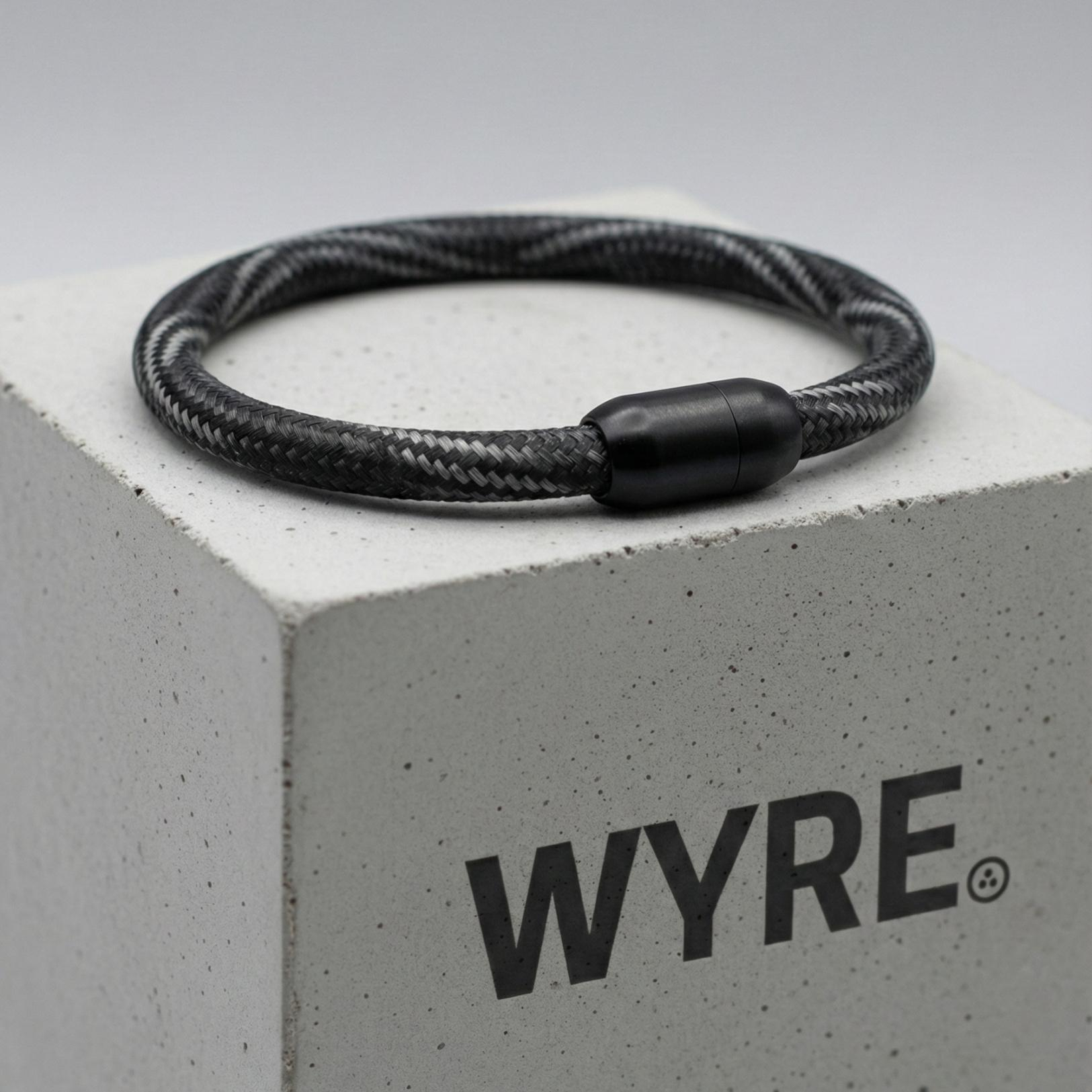 Wyre ontwerpt en maakt lokaal armbanden met oog voor creativiteit en kwaliteit. Tijdens productie van het maken van verlichting blijven bij het op maat maken van hoogwaardige Italiaanse textielsnoeren reststukken over. waar anderen dit als afval zien, zien wij de grondstof voor mooie sieraden. 
Samen met de ontwerper transformeerden we deze bijzondere snoeren tot een uniek e armbanden collectie: WYRE.
Elke armband wordt met de hand gemaakt in Nederland
 ( Maassluis) .  Duurzaam en lokaal geproduceerd en elk exemplaar met een eigen karakter. De armbanden zijn in elke gewenste lengte te bestellen en worden dan speciaal voor u vervaardigd.