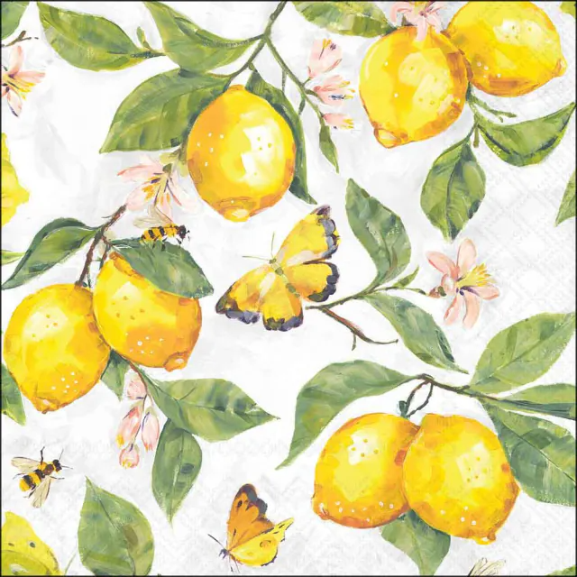 De Napkin 33 Fresh lemons white FSC Mix, modelnummer 13320365, valt onder de categorie TOYS_HOBBY_PARTY. Deze witte servetten met een verfrissend citroenenpatroon zijn perfect voor feestelijke evenementen. Verzamel bewonderende blikken door ze te gebruiken tijdens een zomers tuinfeest of een themafeest. Ze zijn milieuvriendelijk dankzij het FSC Mix-materiaal. Voltooi uw tafeldecor met deze stijlvolle servetten!