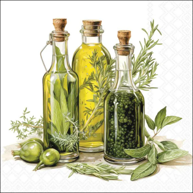 Dit product, Napkin 33 Oils and Herbs van modelnummer 13320645, behoort tot de categorie TOYS_HOBBY_PARTY. De servetten bevatten oli&euml;n en kruiden voor een unieke geur- en smaakervaring. De servetten zijn vooral geschikt voor feestelijke gelegenheden. Voor de beste ervaring, gebruik ze bij tafelsettingen tijdens diners of feestjes om een vleugje luxe toe te voegen.