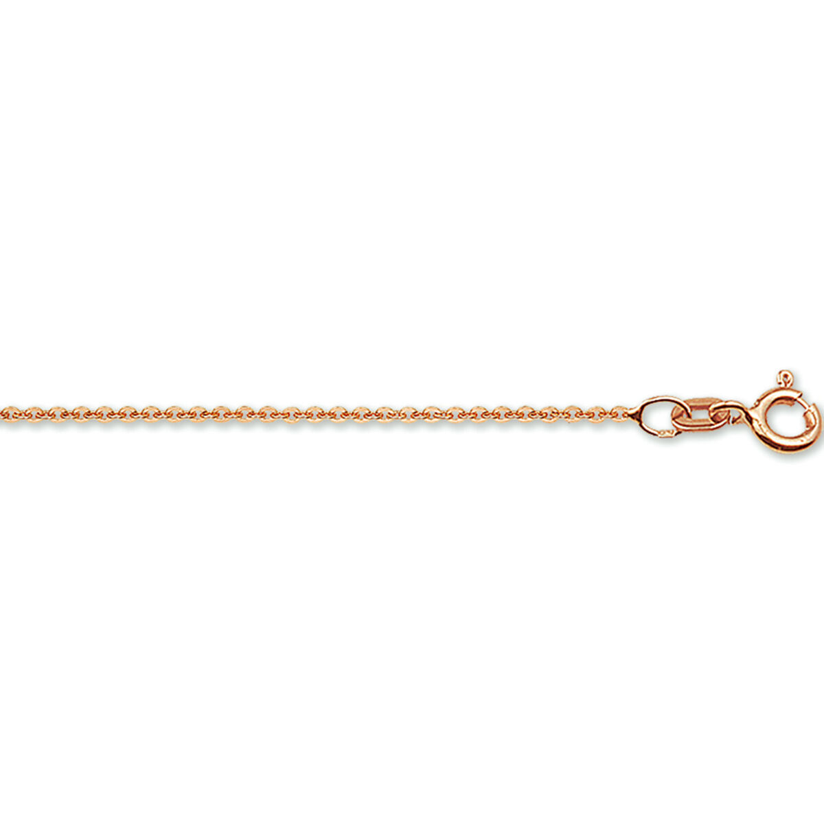 Dit anker geslepen collier is gemaakt van 14 karaats rosegoud en 45 cm lang.