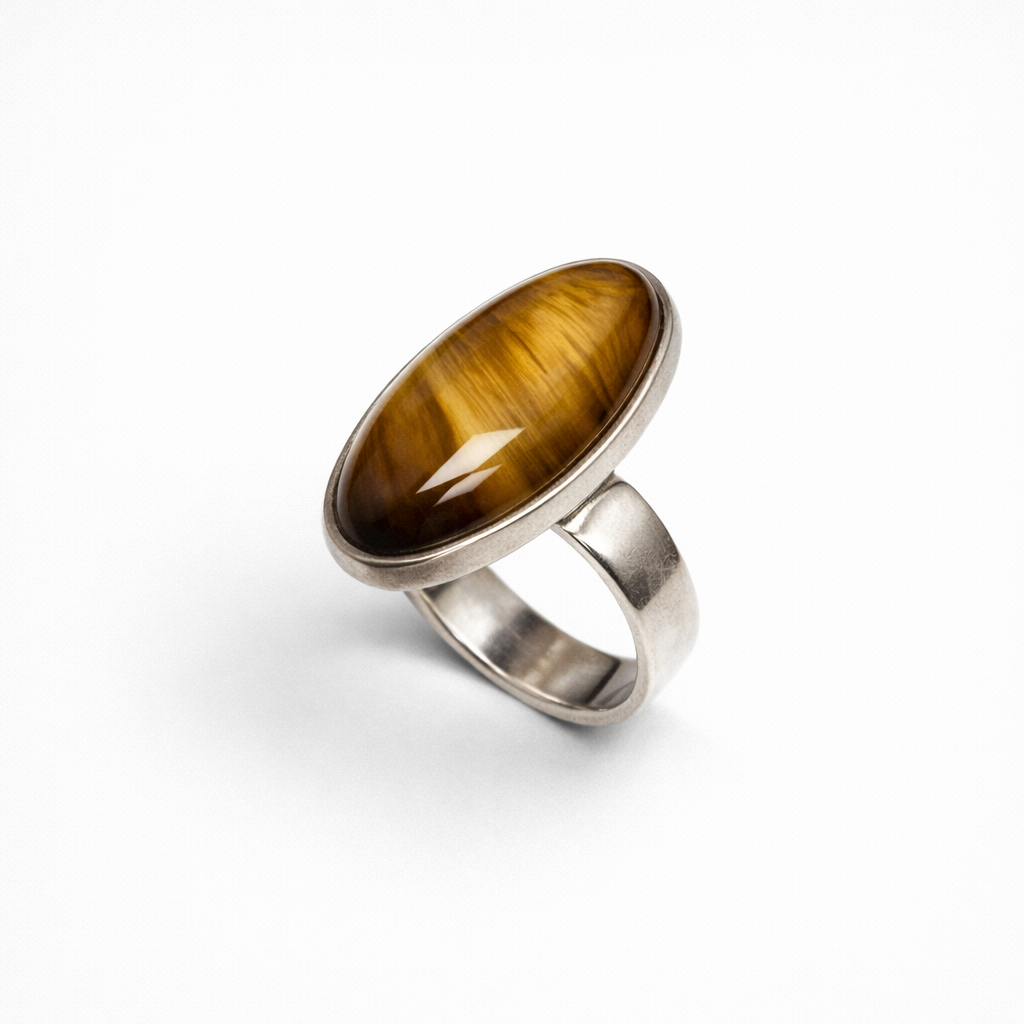 Zilveren ring met Tijgeroog