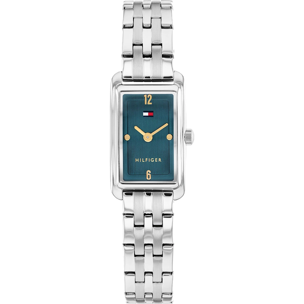 Tommy Hilfiger TH1782862 Horloge Dames Staal 16x22mm
Dit specifieke horloge van Tommy Hilfiger uit de Madison serie met artikelnr: TH1782862 is een casual dameshorloge die niet in je collectie mag ontbreken. Het stalen staalkleurige dameshorloge heeft een rechte kast met een gladde rand en een blauwe geborstelde sunray wijzerplaat met het Tommy logo. Aan de kast zit een stalen goudkleurige schakelband met een vouwsluiting. Het horloge heeft een mineraalglas, een afmeting van 16x22mm en is 3ATM.  

Het merk:
Sinds de lancering van het merk in 1985 is Tommy Hilfiger wereldwijd bekend geworden als pionier van de klassieke Amerikaanse coole stijl. Ge&iuml;nspireerd door de iconische popcultuur en het Amerikaanse erfgoed. De dames en herencollectie van dit seizoen bestaan uit minimalistische silhouetten en rustieke lederen details. De herenhorlogecollectie biedt iconische uurwerken met roestvrijstalen, lederen en siliconen banden.

Specificaties:
- Mineraalglas
- Rechte kast 16x22mm
- rechthoekige Stalen kast
- blauwe wijzerplaat
- Stalen schakelband
- 3ATM