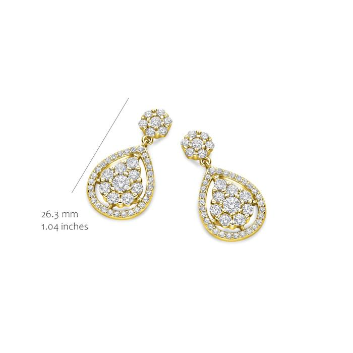 Slingeroorringen geelkleurig met zirconia