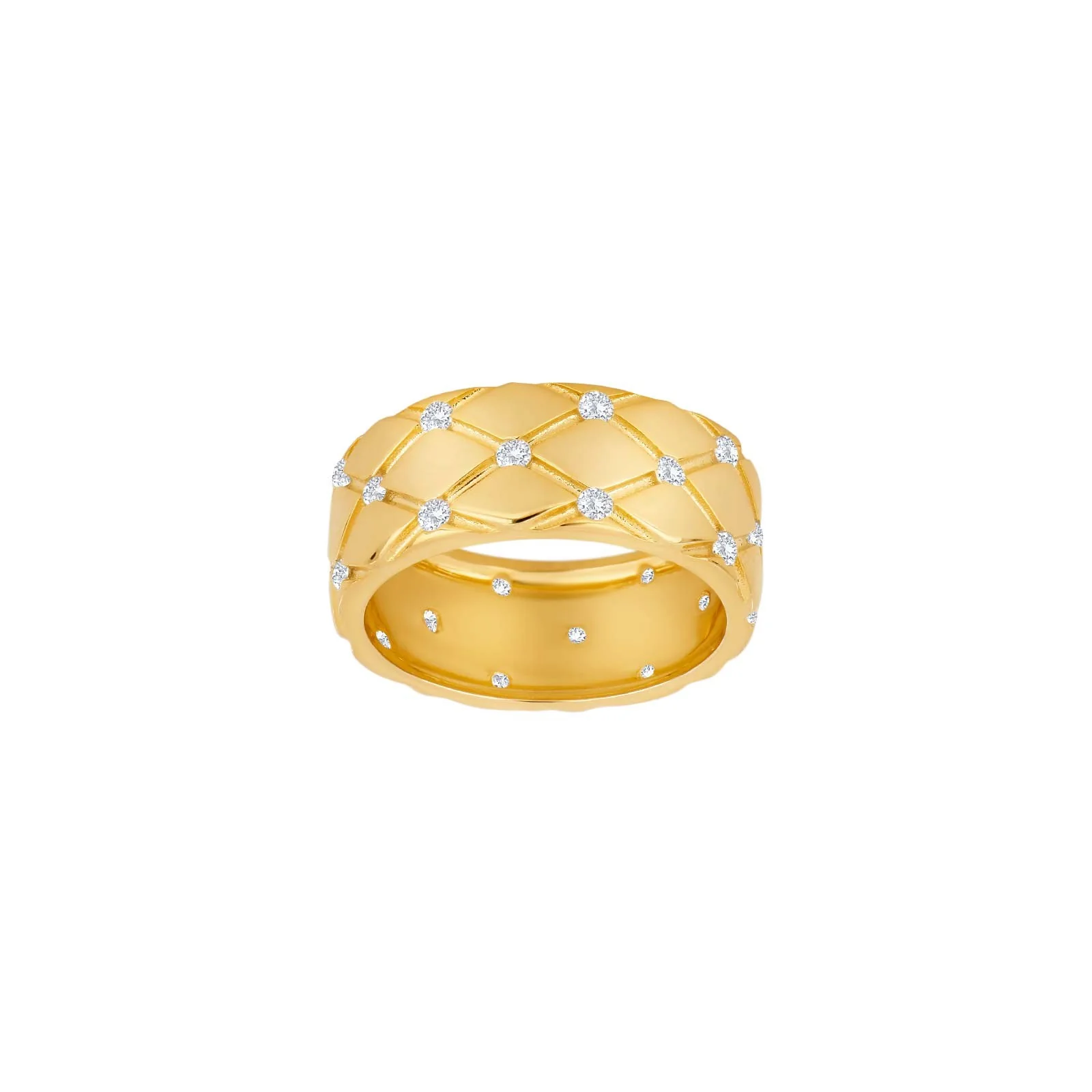 Erleben Sie die exquisite Eleganz mit unserem wundersch&ouml;nen, mit 18 Karat Gold vergoldeten Ring. Die einzigartige Kombination aus zeitlosem Stil und modernem Design macht diesen Ring nicht nur zu einem Accessoire, sondern zu einem Statement raffinierten Geschmacks. Der aus Sterling 925 gefertigte Ring ist sowohl robust als auch zart, was ihn sowohl f&uuml;r den Alltag als auch f&uuml;r besondere Anl&auml;sse perfekt macht.