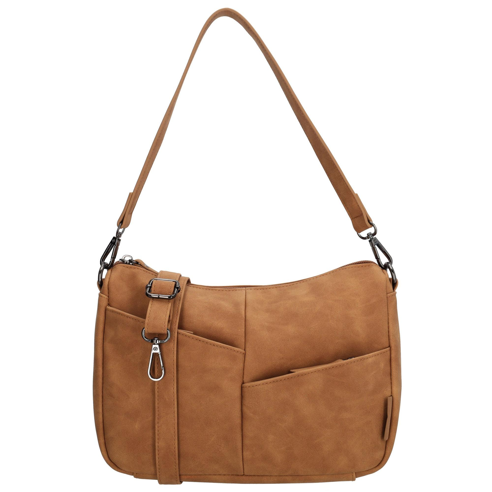 De Beagles Lourenza Schoudertas is een functionele en compacte tas met een slimme indeling en een moderne uitstraling. Dankzij de combinatie van meerdere vakken en twee schouderbanden is deze tas perfect voor dagelijks gebruik.

Aan de binnenkant vind je een ritsvak en een apart telefoonvak om je spullen overzichtelijk op te bergen. Aan de voorkant zitten twee ritsvakken en ook aan de achterkant bevindt zich een extra ritsvak &ndash; ideaal voor spullen die je snel bij de hand wilt hebben.

De tas is voorzien van een korte schouderband die afneembaar is, maar niet verstelbaar. Daarnaast wordt er een lange, verstelbare en afneembare schouderband meegeleverd, zodat je de tas ook comfortabel crossbody kunt dragen.


Kenmerken:
&bull; Binnenvak met rits en apart telefoonvak
&bull; Twee ritsvakken aan de voorkant
&bull; Ritsvak aan de achterkant
&bull; Afneembare korte schouderband
&bull; Verstelbare en afneembare lange schouderband