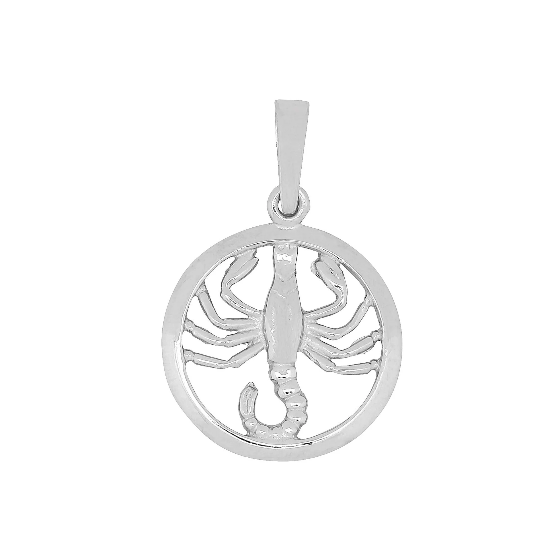 Der Silberanh&auml;nger Skorpion 15mm, ist ein stilvolles Schmuckst&uuml;ck. Tragen Sie diesen eleganten Anh&auml;nger an einer feinen Silberkette, um Ihrem Outfit eine pers&ouml;nliche Note zu verleihen. Ideal f&uuml;r astrologiebegeisterte Sch&uuml;tzen oder als besonderes Geschenk f&uuml;r geliebte Menschen. Perfekt f&uuml;r den t&auml;glichen Gebrauch.