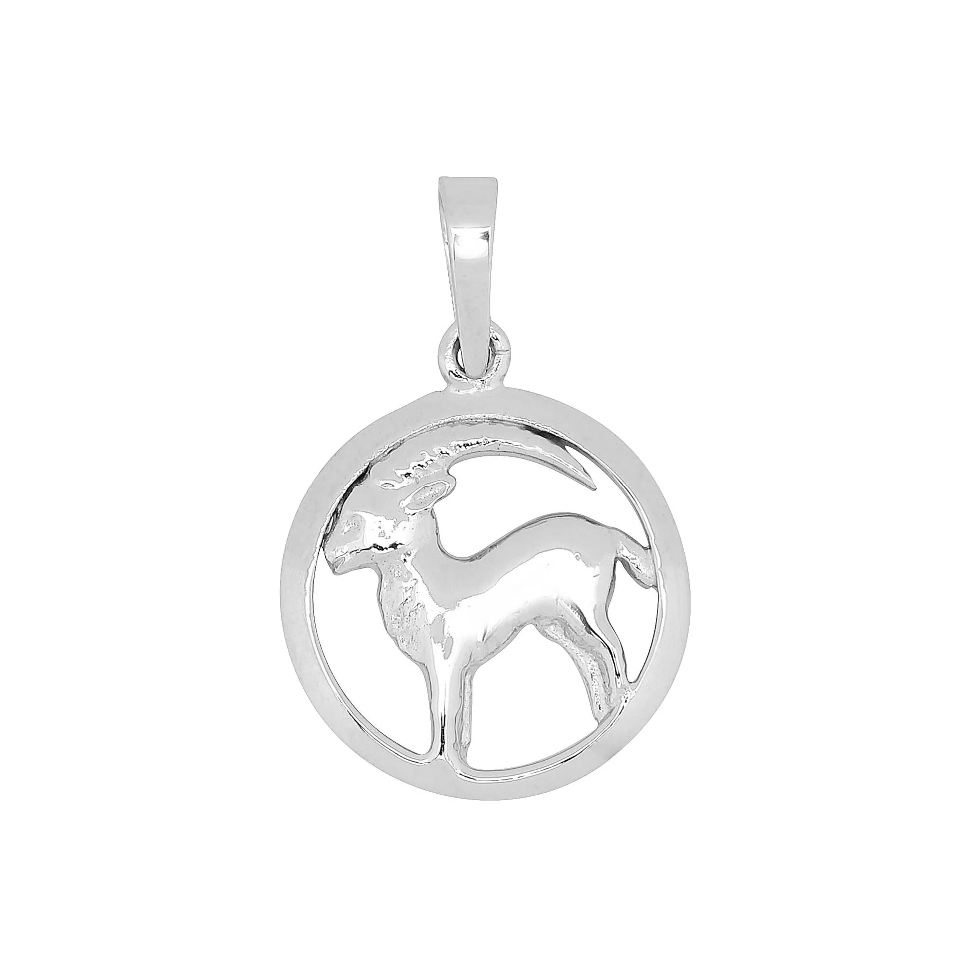 Der Silberanh&auml;nger Steinbock 15mm, ist ein stilvolles Schmuckst&uuml;ck. Tragen Sie diesen eleganten Anh&auml;nger an einer feinen Silberkette, um Ihrem Outfit eine pers&ouml;nliche Note zu verleihen. Ideal f&uuml;r astrologiebegeisterte Sch&uuml;tzen oder als besonderes Geschenk f&uuml;r geliebte Menschen. Perfekt f&uuml;r den t&auml;glichen Gebrauch.