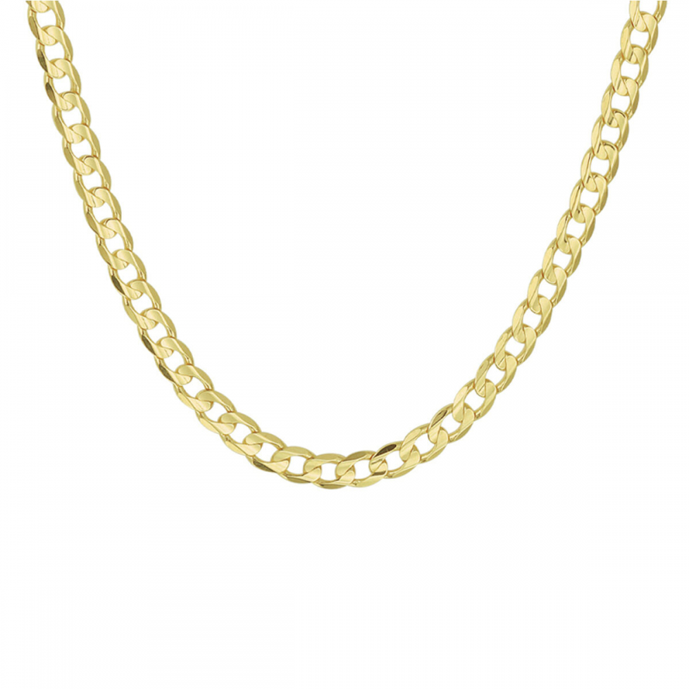 Fjory - Geelgouden Gourmet collier 3.2mm met zilveren kern, 50cm - 40-G03,250