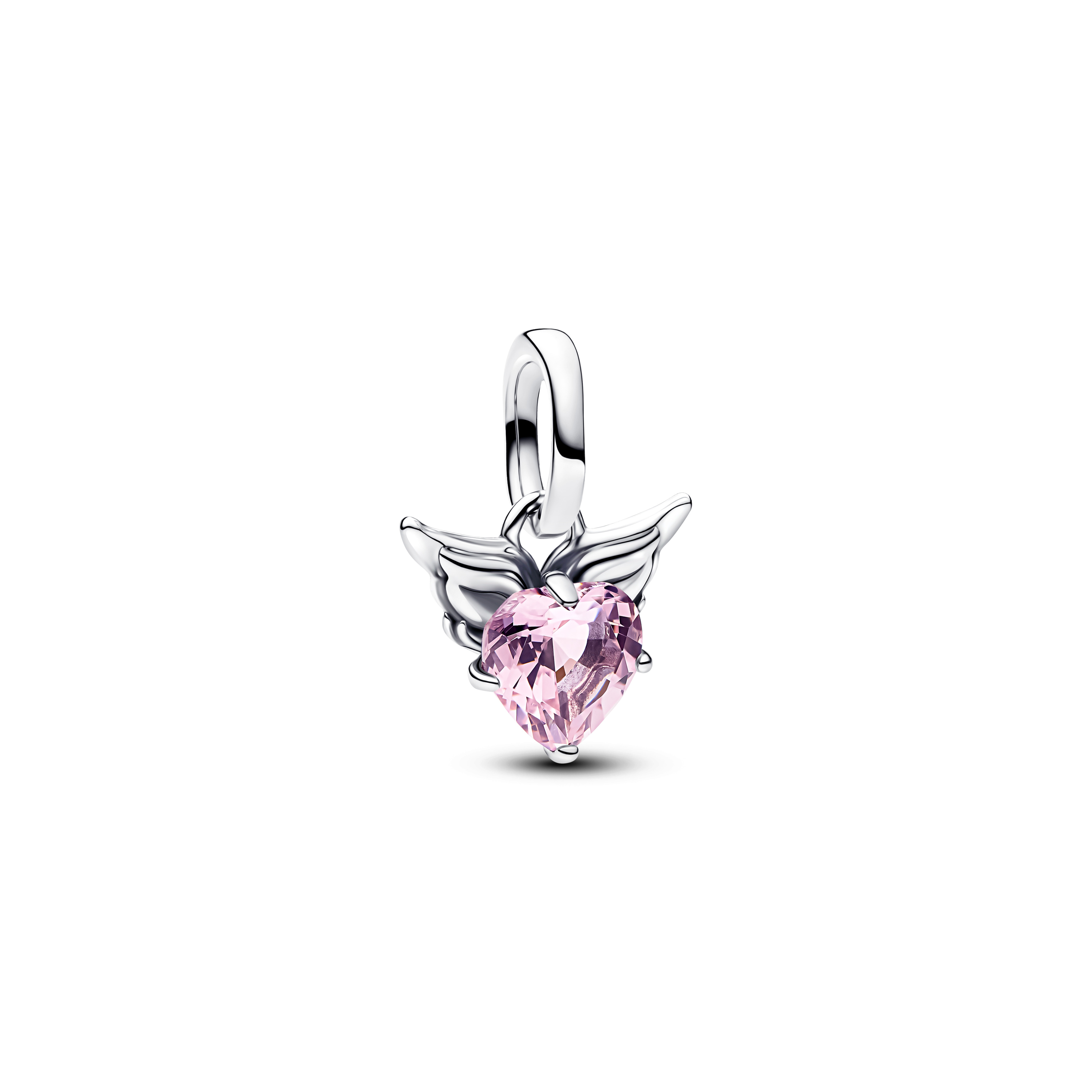 Pandora - Winged Heart bedel zilver met roze zirconia - 793626C02