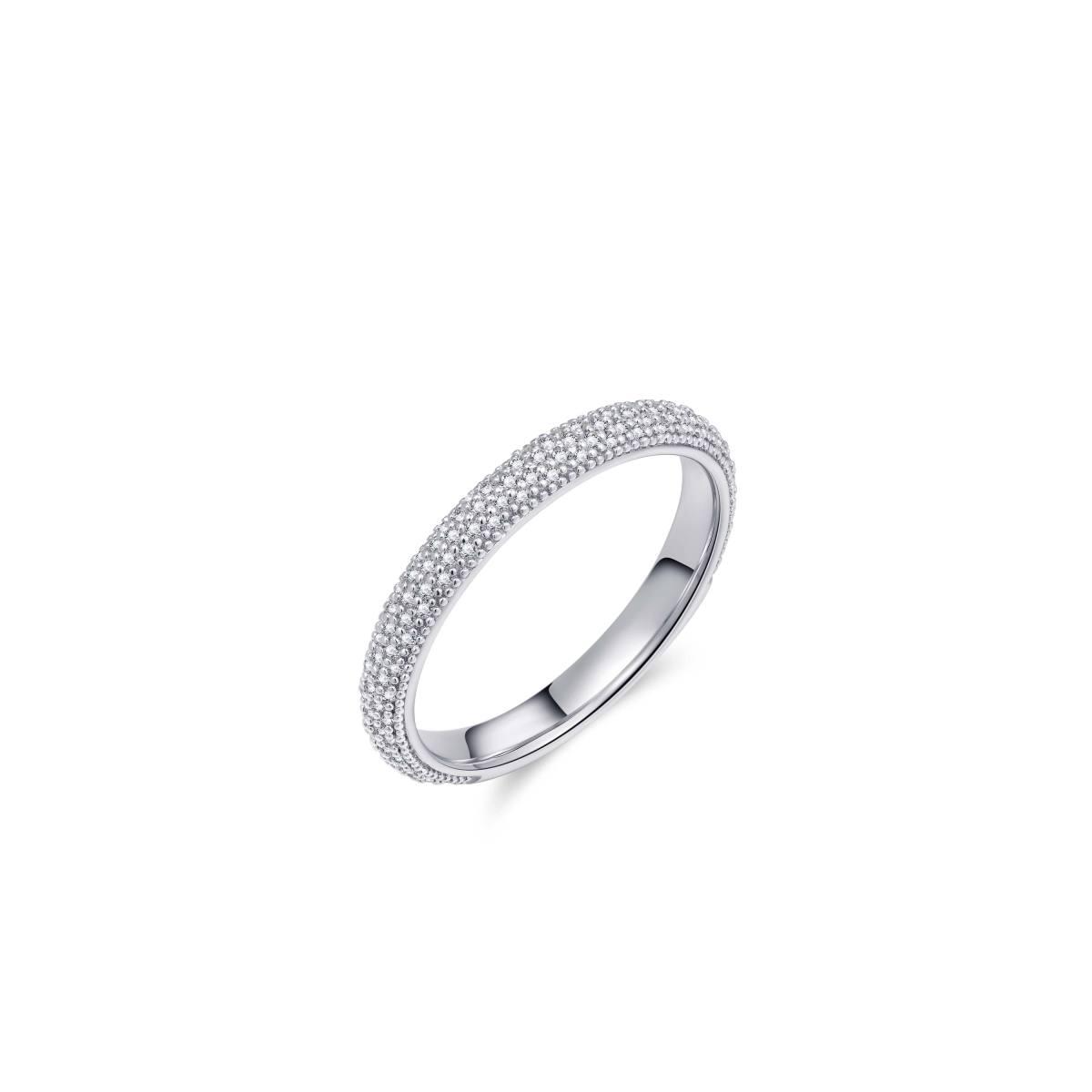 ZILVEREN RING MET ZIRKONIA PAVE MOM-14946AW54
