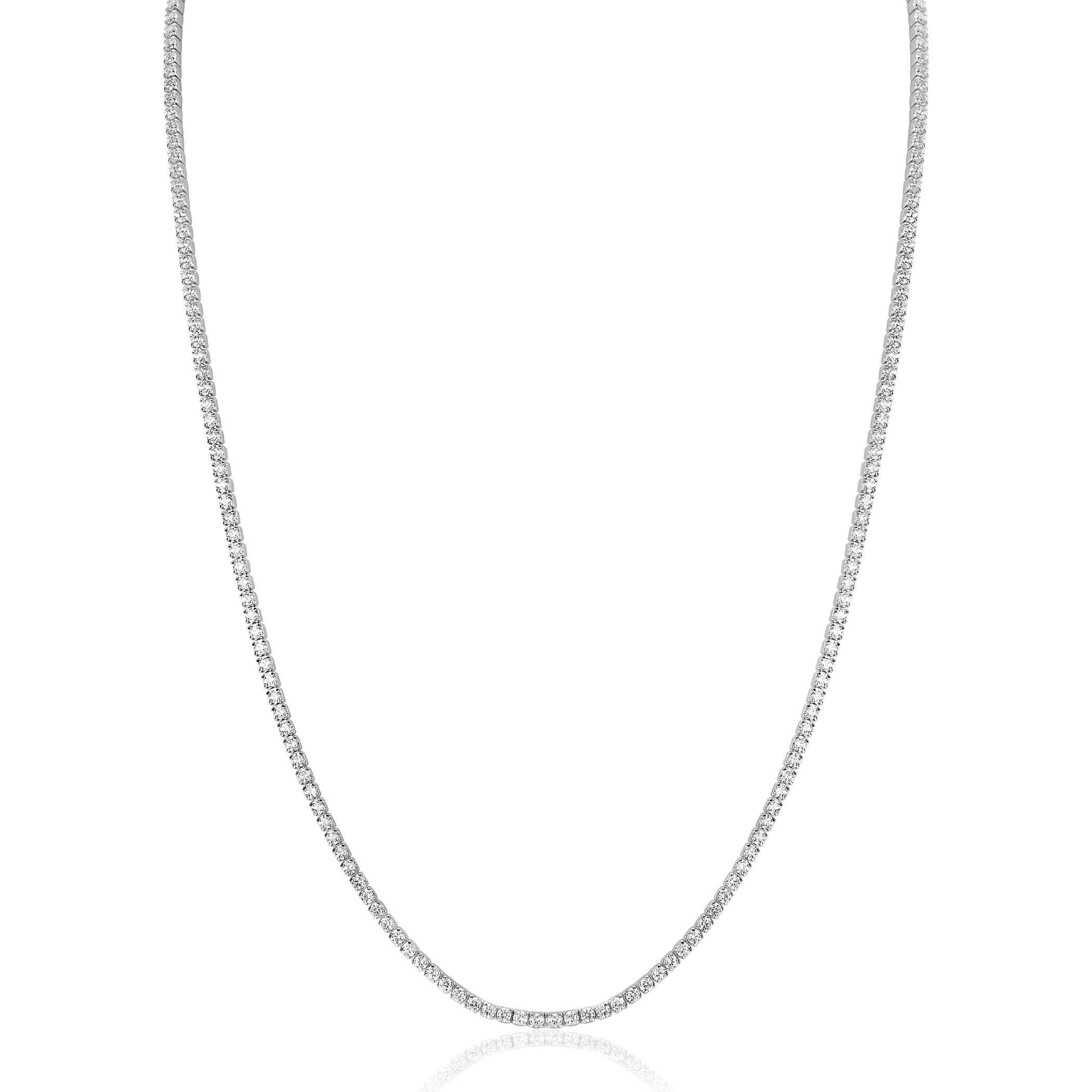 ZINZI zilveren tennis collier 45cm met rijzetting witte zirconia's 1,7mm breed ZIC2794