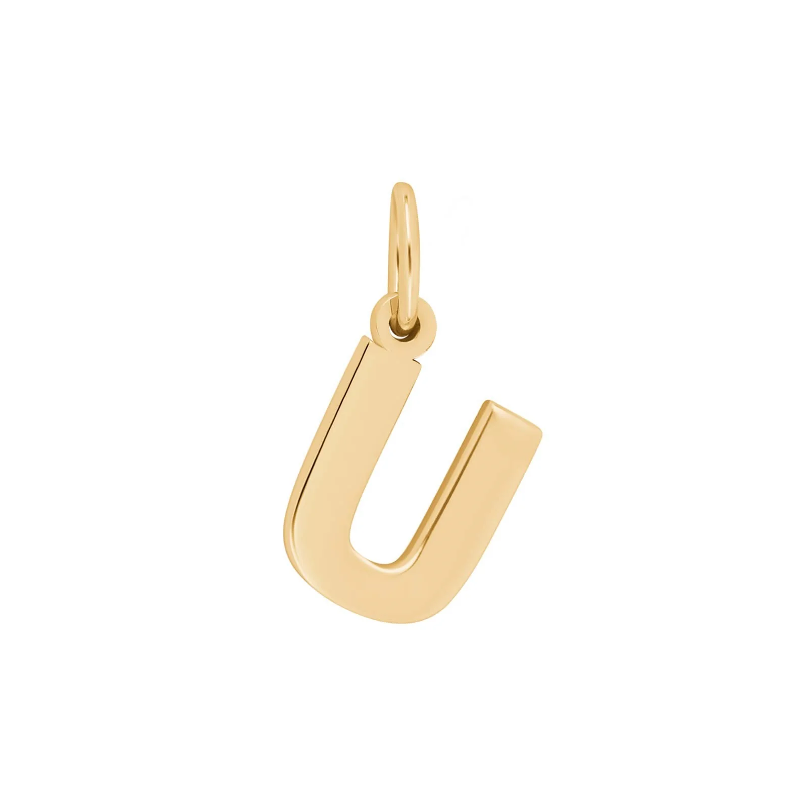 Der 14kt. Goldanh&auml;nger Buchstabe - U ist ein eleganter Schmuckanh&auml;nger aus 14-kar&auml;tigem Gold. Ideal f&uuml;r Halsketten, verleiht er jedem Outfit eine pers&ouml;nliche Note. Tragen Sie ihn am besten an einer feinen Gold- oder Silberkette, um die Sch&ouml;nheit des Anh&auml;ngers hervorzuheben. Perfekt als Geschenk oder f&uuml;r den t&auml;glichen Gebrauch.