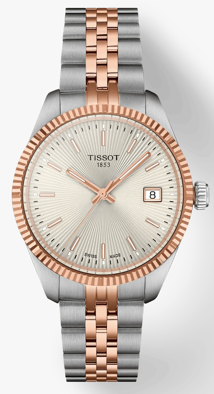 De Tissot Ballade - modelnummer T1562102203101 is een elegant polshorloge. Het beschikt over een roestvrijstalen kast en band in roos-zilverkleur, een saffierglas en een Zwitserse kwartsbeweging. Het horloge is waterdicht tot 10 bar, heeft een analoge wijzerplaat met een strepenpatroon en een datumfunctie. Beste draagoptie: formele en zakelijke gelegenheden.