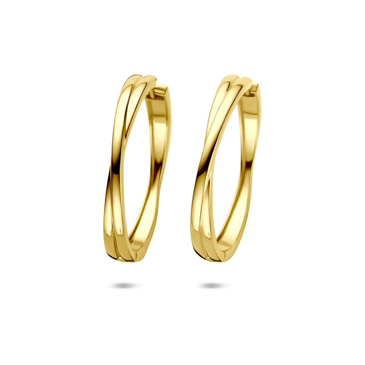 Zilver vergulde klapoorringen 40 mm 1 micron