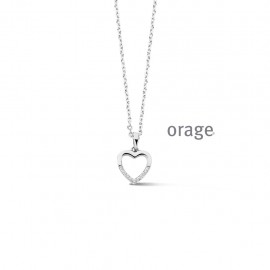 Ketting hart 925 rh CZ (V/14)