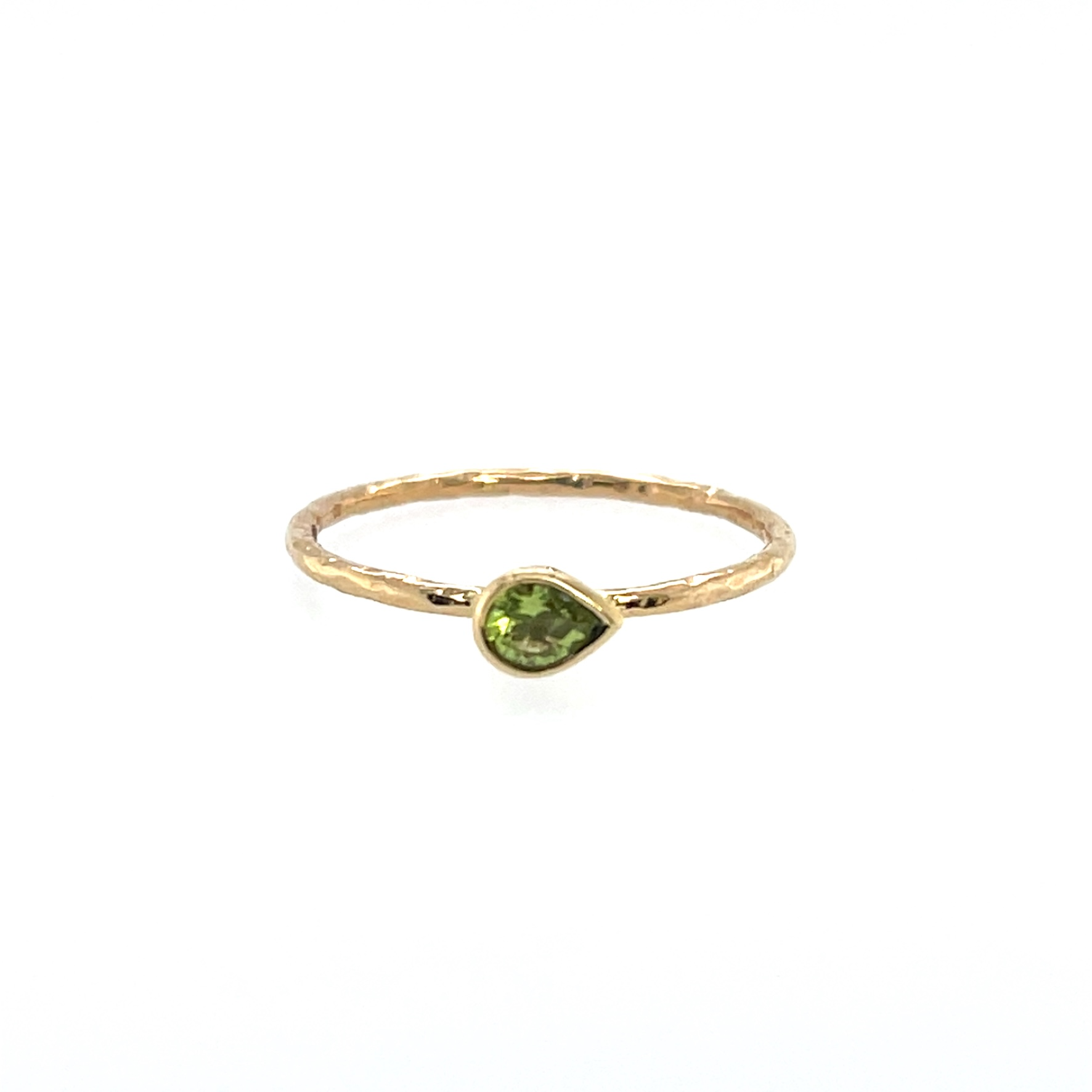 14kt gouden ring met Peridot