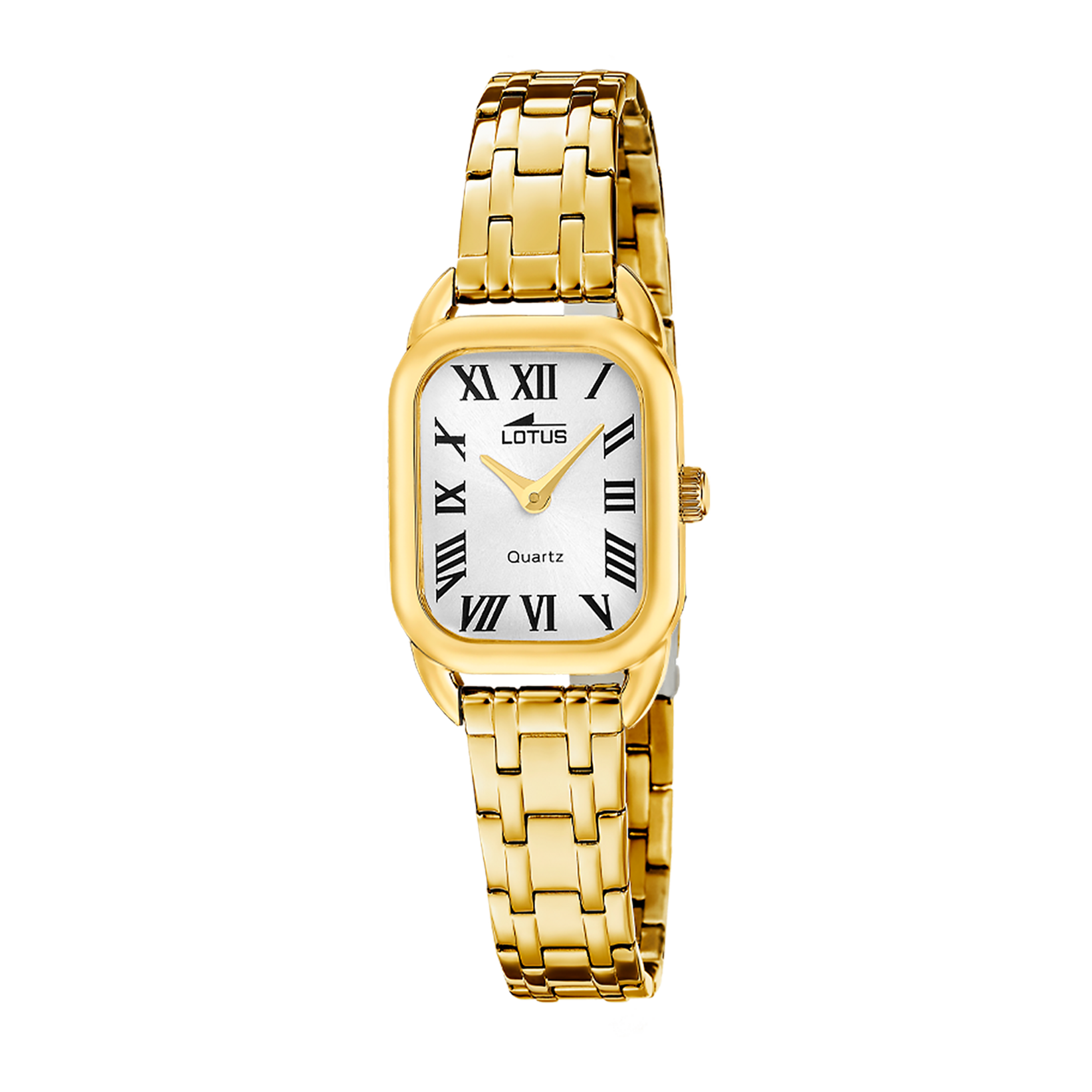 De Lotus 2Gether 19040/2 heeft een elegante parelmoeren wijzerplaat in een rechthoekige kast van roestvrij staal met een warme bruine leren band. In geschenkdoos met armband &ndash; een verfijnd en charmant cadeau.