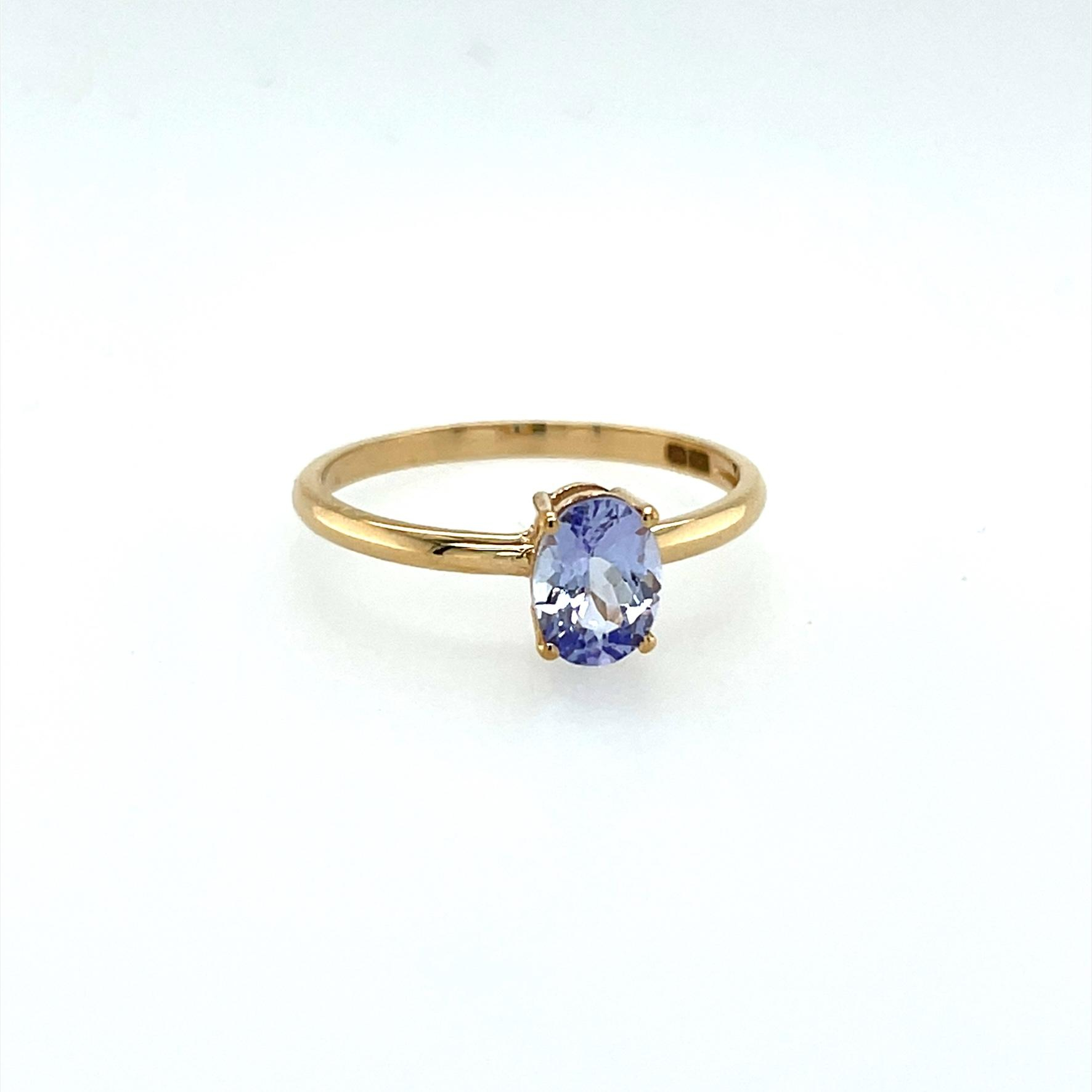 14kt gouden ring met Tanzaniet