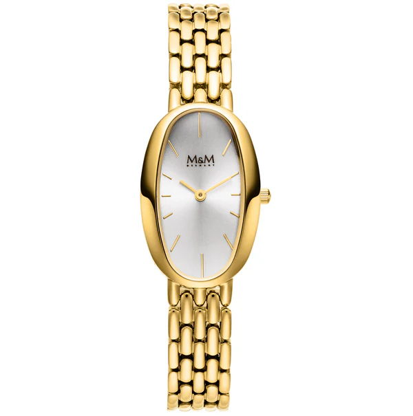 Dames M&M horloge met double kast en band.