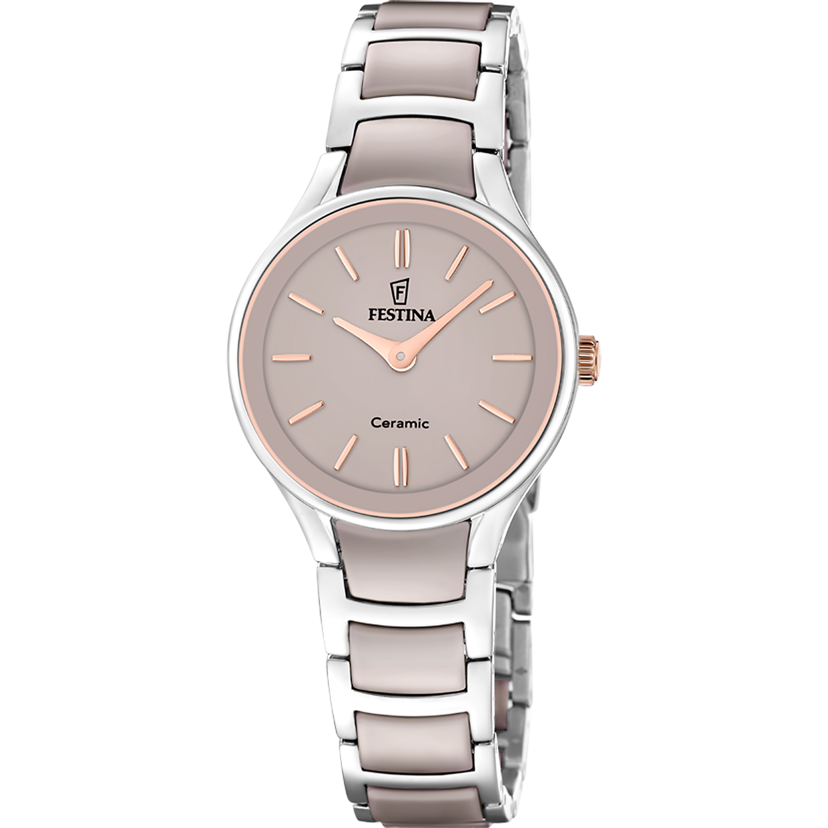 Dit dameshorloge van Festina in beige ceramic heeft een elegante en vrouwelijke uitstraling, ideaal voor dagelijks gebruik of speciale gelegenheden.