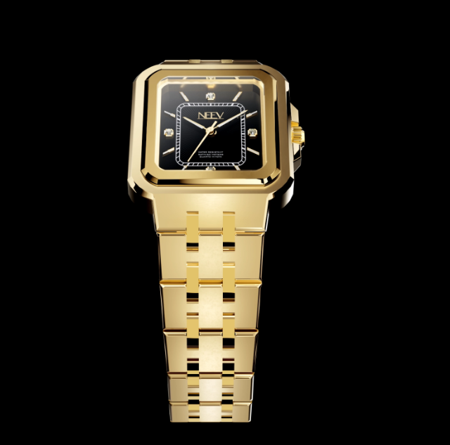 De Loa&reg; Polished Gold Black is modern en stijlvol. De gladde goudkleurige bezel en de zwarte wijzerplaat vormen samen een krachtig contrast. De goudkleurige band is afgewerkt met een mix van matte en glanzende schakels, waardoor het horloge een luxe uitstraling krijgt. Saffierglas en 5 ATM waterbestendigheid maken dit horloge duurzaam en elegant tegelijk.