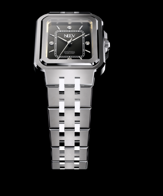 De Nora&reg; Polished Silver Black combineert elegantie met kracht. De gladde zilverkleurige bezel omlijst een diepe zwarte wijzerplaat. De band van roestvrij staal wisselt matte en glanzende schakels af en geeft een moderne uitstraling. Dankzij saffierglas en 5 ATM waterbestendigheid is dit horloge net zo duurzaam als stijlvol.