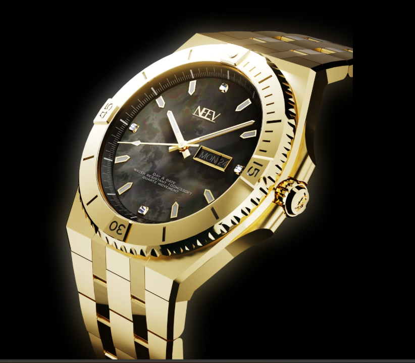 De Zimann is het horloge met de cobra zwarte wijzerplaat in combinatie met geborsteld en gepolijste goudcoating. Dit model heeft daarmee alle kenmerken van een ware klassieker en is dus niet gebonden aan enige mode trends. Door de zwarte wijzerplaat komt elk goud detail prachtig tot leven. De Zimann is daardoor een geliefde keuze.