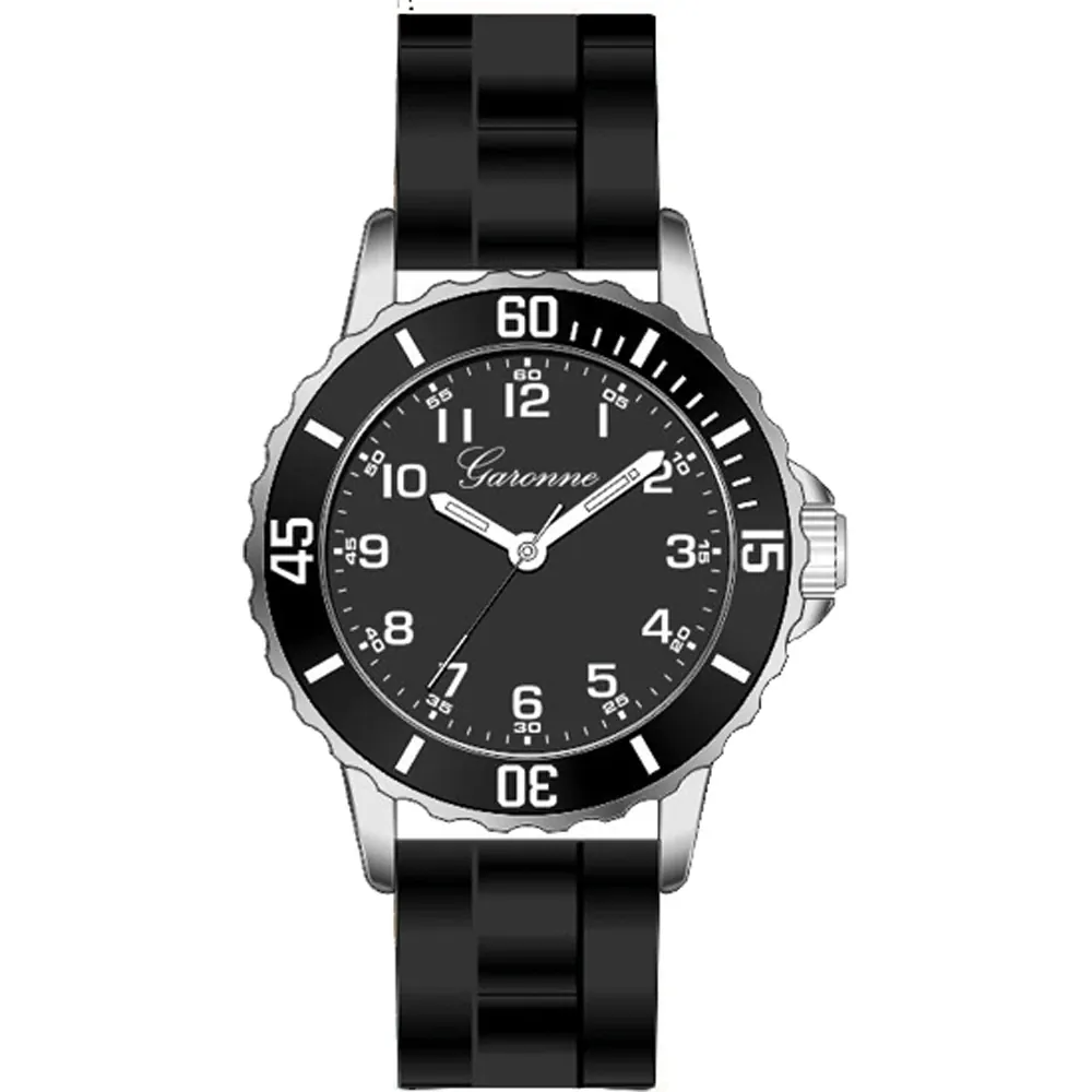 Dit is een horloge van het merk Garonne gemaakt voor jongens.
De specificaties zijn als volgt:
Kastmaat: 30 mm
Bandlengte: 190
Bandbreedte: 14
Waterdichtheid: 5 ATM / 50 Meter / 165 Feet