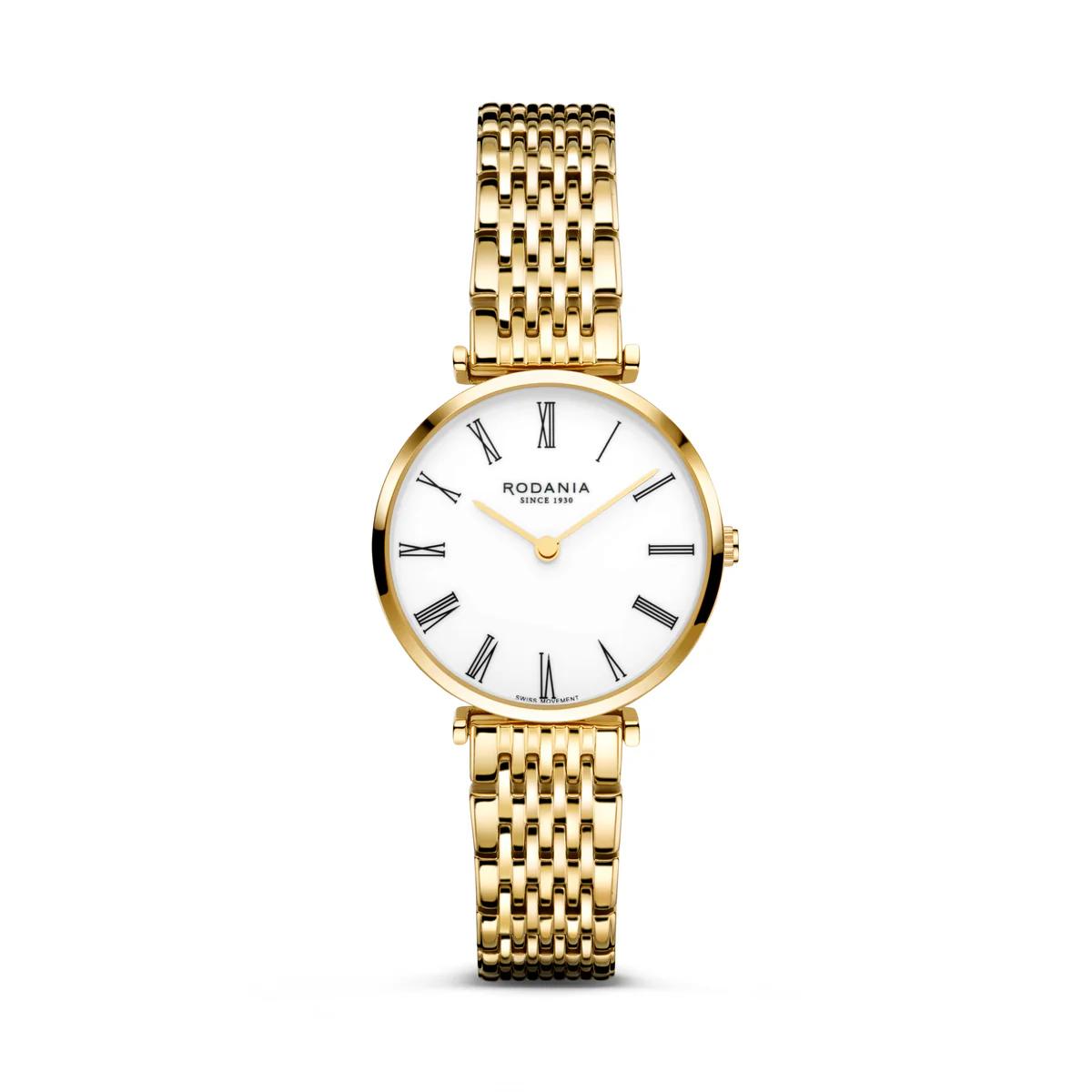 De R14025 is een stijlvol horloge met een kwartsuurwerk en een analoge wijzerplaat. Het heeft een ronde, roestvrijstalen kast en een saffierglazen wijzerplaat. De goudkleurige band en waterbestendigheid tot 5 ATM maken het perfect voor dagelijks gebruik. Draag dit elegante polshorloge voor een verfijnde en tijdloze look.