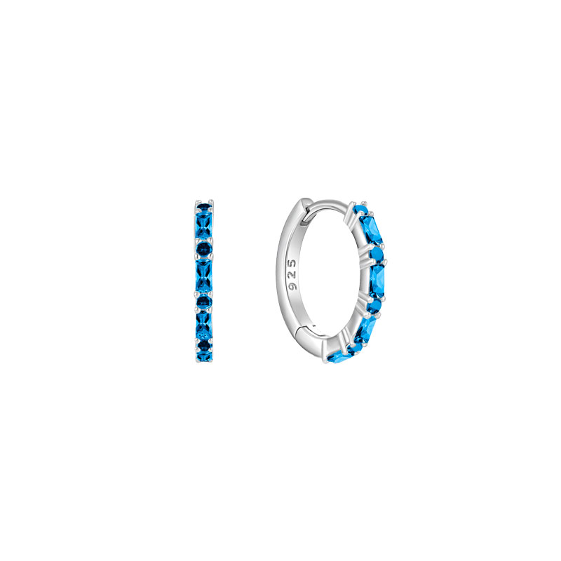 MY iMenso Creoli "Baquette aqua CZ 16mm"
