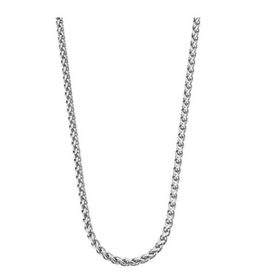 De ketting is in staal. De lengte van de ketting is 45 cm te verlengen tot 50 cm